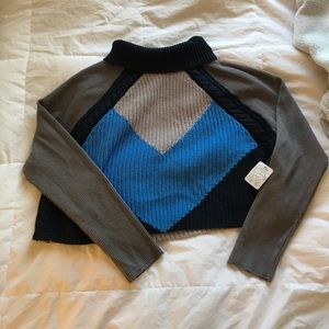 NWT FREE PEOPLE Patterned Turtleneck Sweater